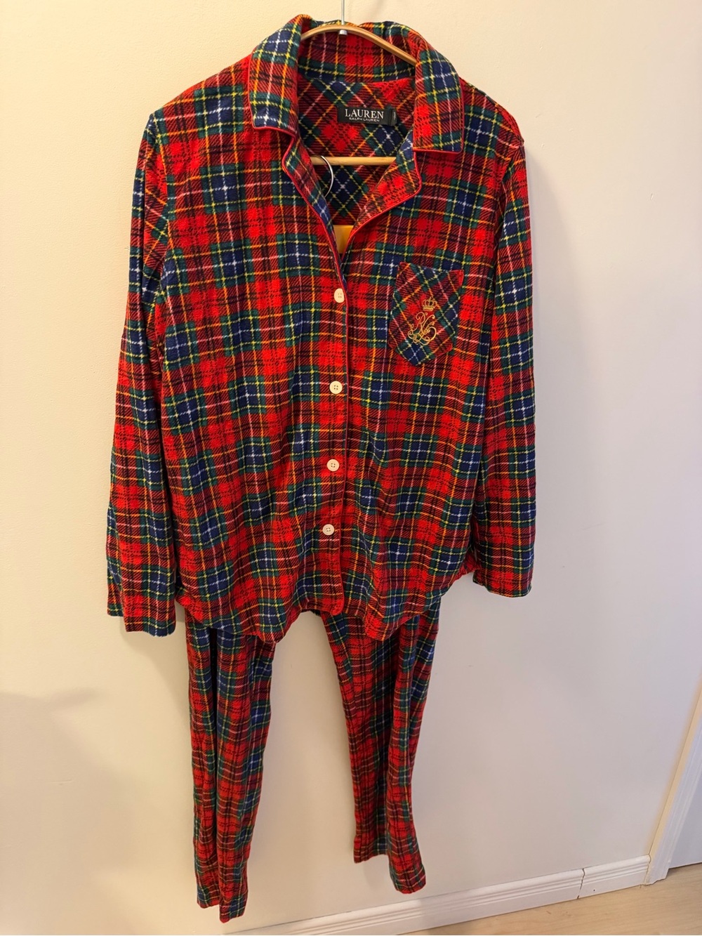 Ralph Lauren Tartan Plaid Pajama Set Women’s S Christmas Holiday LRL